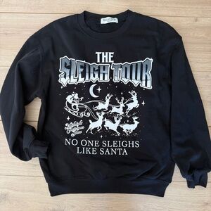 Kids Black Sleigh Tour oversized Sweater Size S
